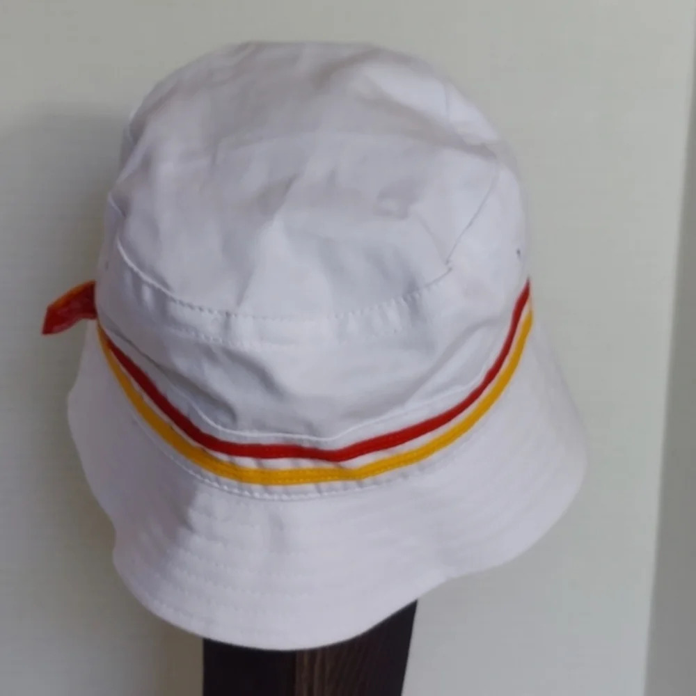 Ronald McDonald House White Yellow Red Stripe Bucket Hat - Picture 2 of 9